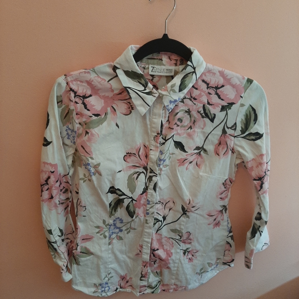 Floral Button Down Dress Shirt
